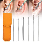 6-Piece Stainless Steel Ear Cleaning Kit | Reusable Earwax Removal Tool Set